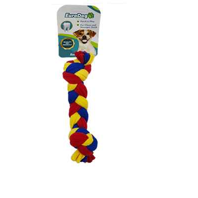 EuroDog Köpek Diş Kaşıma İpi 15cm (Sarı-Kır-Mavi)
