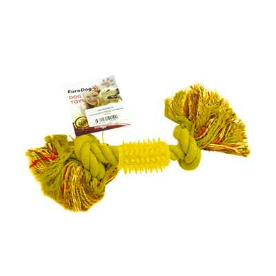 EuroDog Diş İpi Sarı İpli Diş Kaşımalı 30 Cm