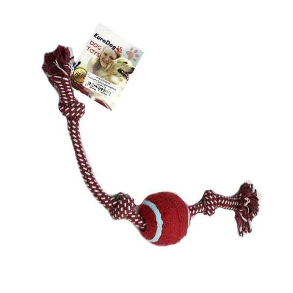 EuroDog Diş İpi Üç Düğüm Mavi Tenis Toplu 44 Cm