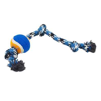 EuroDog Diş İpi Üç Düğüm Kırmızı Tenis Toplu 44 Cm