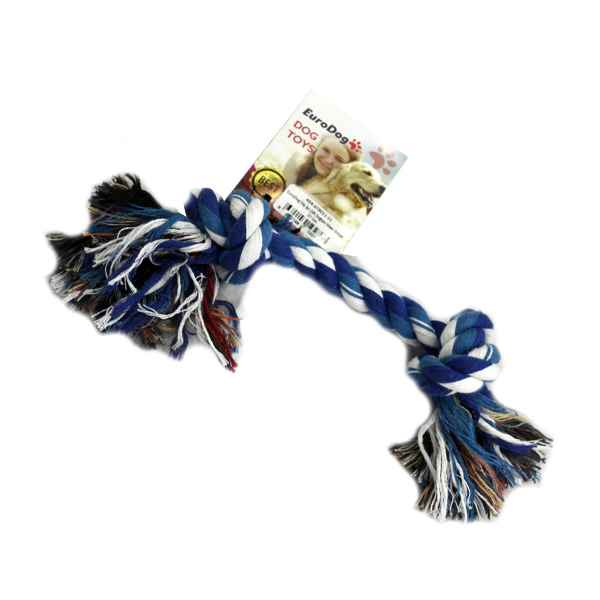EuroDog Diş İpi Çift Düğüm Mavi-Beyaz 37 Cm