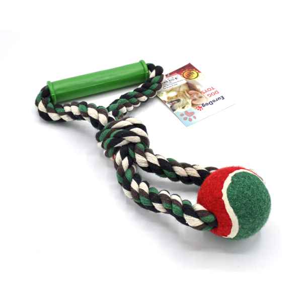 EuroDog Diş İpi Plastik Saplı Tek Düğüm Tenis Toplu 34 Cm