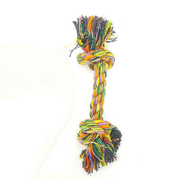 EuroDog Diş İpi Çift Düğüm Yeşil-Beyaz-Turuncu 23 Cm