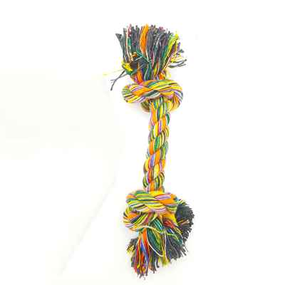 EuroDog Diş İpi Çift Düğüm Yeşil-Beyaz-Turuncu 23 Cm