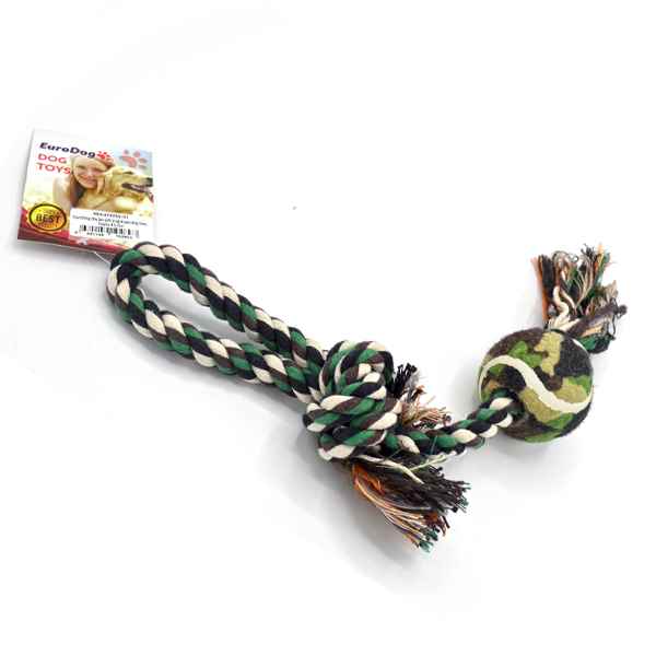 EuroDog Diş İpi Çift Düğ.Kamuflaj Desenli Toplu 45 Cm