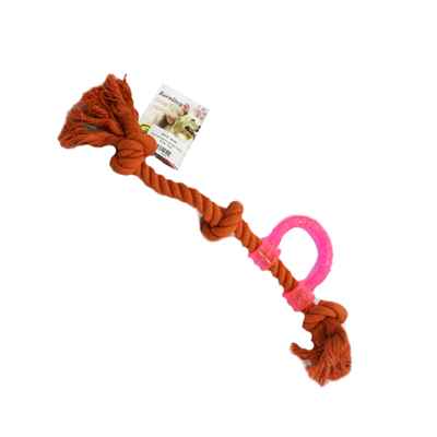 EuroDog Diş İpi Plastik Saplı Turuncu Üç Düğümlü 45 Cm
