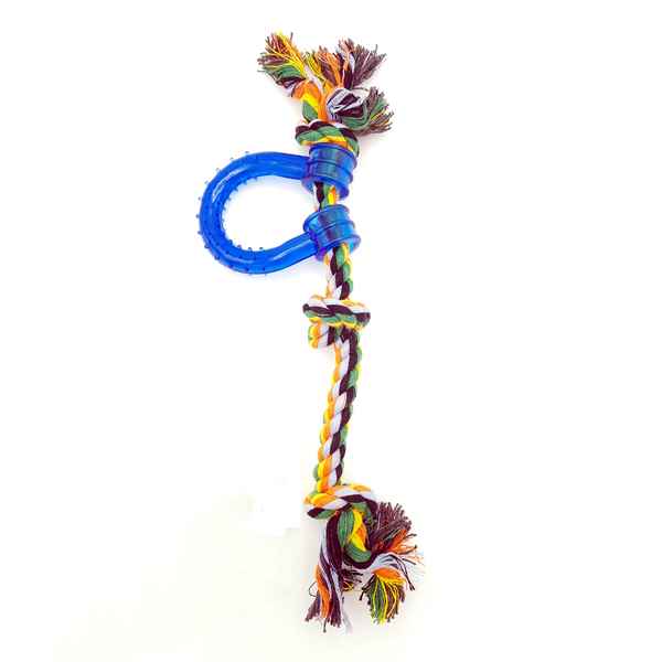 EuroDog Diş İpi Plastik Saplı Sarı Üç Düğümlü 45Cm