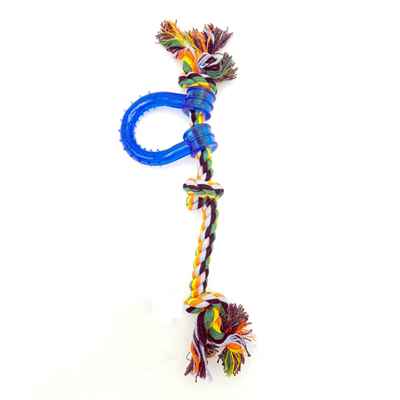 EuroDog Diş İpi Plastik Saplı Sarı Üç Düğümlü 45Cm