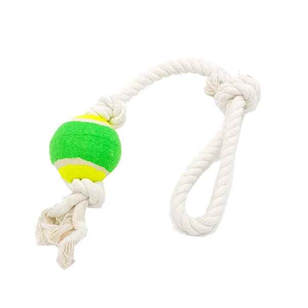 EuroDog Diş İpi Üç Düğüm Tenis Toplu Siy-Bey 53 Cm