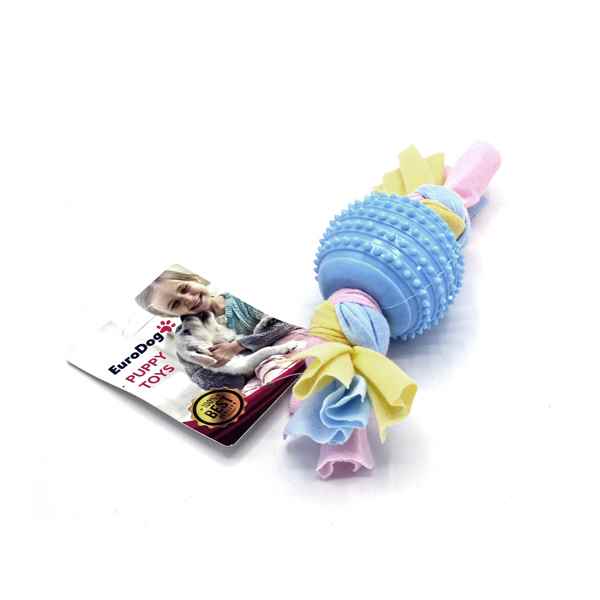 EuroDog Puppy Toys Mavi Tırtıklı Top Diş Kaş.Oy.