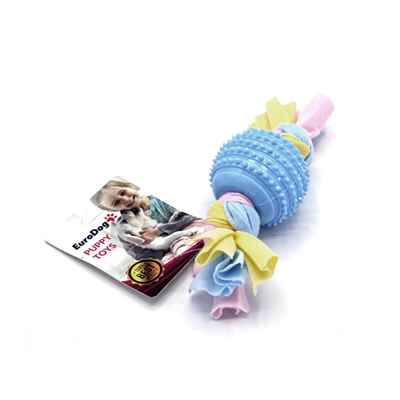 EuroDog Puppy Toys Mavi Tırtıklı Top Diş Kaş.Oy.