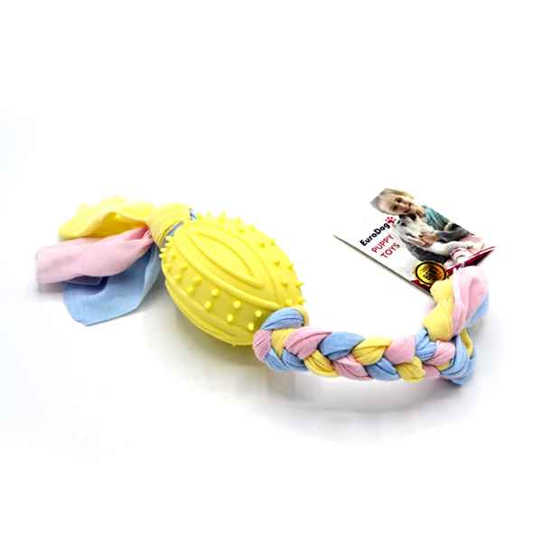 EuroDog Puppy Toys Sarı Rugby Topu Diş Kaşıma Oy.