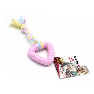 EuroDog Puppy Toys Pembe Üçgen Diş Kaşıma Oyuncağı