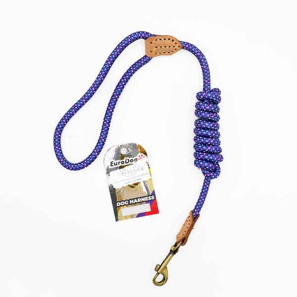 EuroDog Köpek Uzatma Reflektörlü  8mm x 120cm Mor