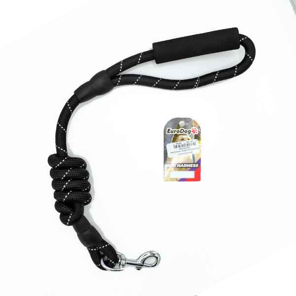 EuroDog Köpek Uzatma 14mmx120cm Reflektör Siyah
