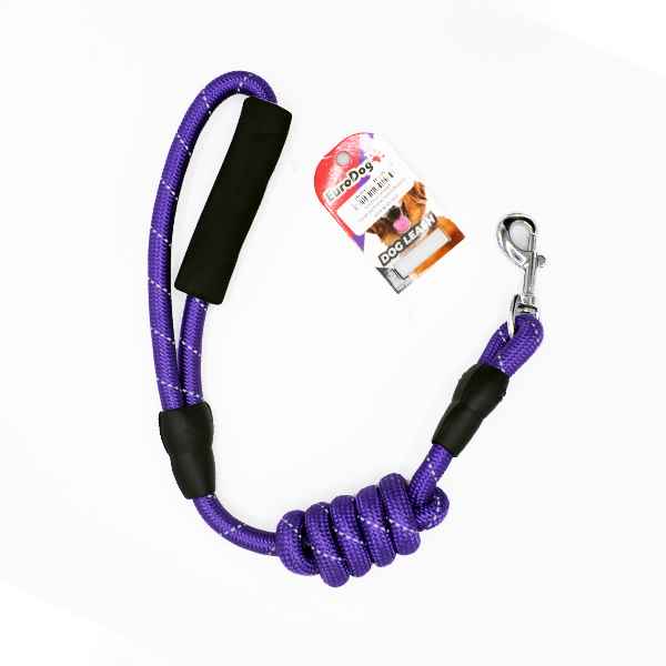 EuroDog Köpek Uzatma Reflektörlü  14mmx120cm Mor