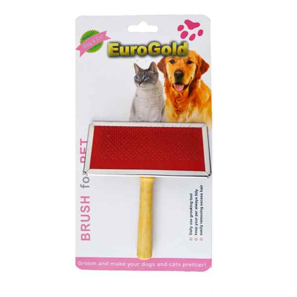 EuroGold Kedi  Köpek Tahta Saplı Fırça L