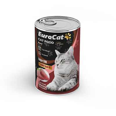 EuroCat Kedi Konservesi Biftekli 415 Gr