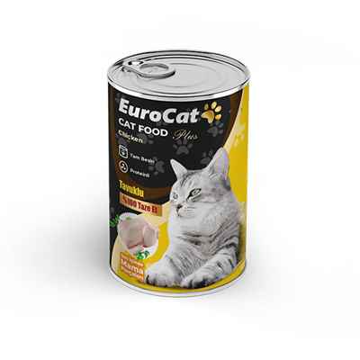 EuroCat Tavuk Parça Etli Ytş. Kedi Konserve 400 Gr