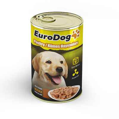 EuroDog Yavru Köpek Konservesi Tavuklu 415 Gr