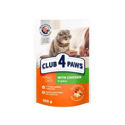 Club4Paws Tavuklu Premium Pouch Kedi Maması 100 Gr