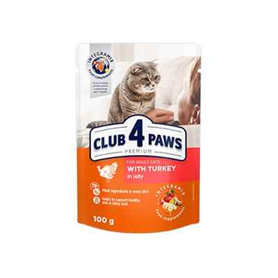 Club4Paws Hindi Etli Prem. Pouch Kedi Maması 100Gr