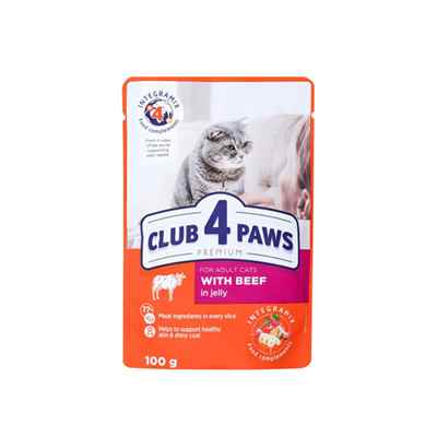 Club4Paws Jöleli Danalı Prem. Pouch Kedi M. 100Gr