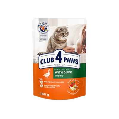 Club4Paws Ördekli Premium Pouch Kedi Maması 100Gr