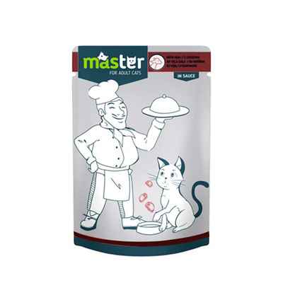 Master Dana Etli Pouch Kedi Maması Jöle 80Gr.