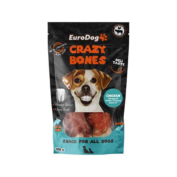 EuroDog Chick.Wrap.Pressed Bone 3" Köpek Ödül100Gr