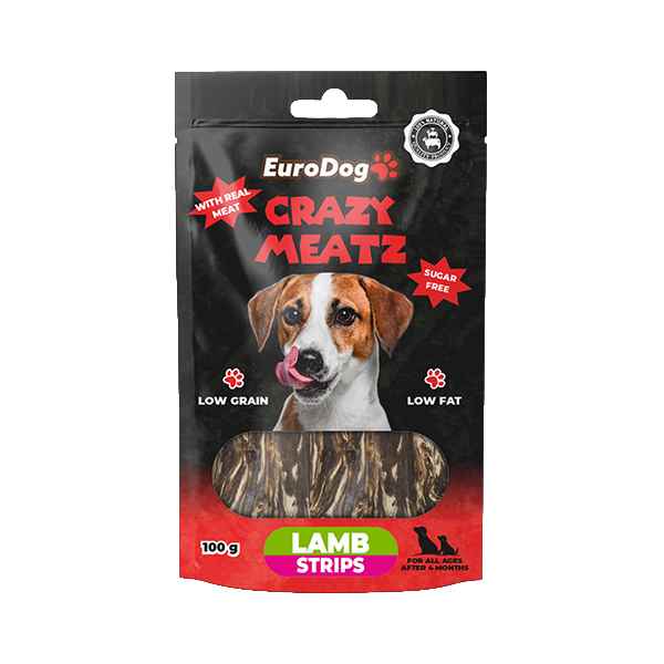 EuroDog Lamb Strips Köpek Ödül 100 Gr