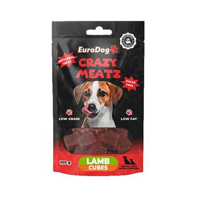 EuroDog Lamb Cubes Köpek Ödül 100 Gr