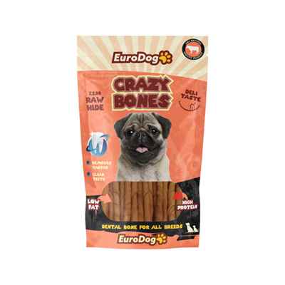 EuroDog Crazy Bone Natural Burgu Çubuk 20 Li