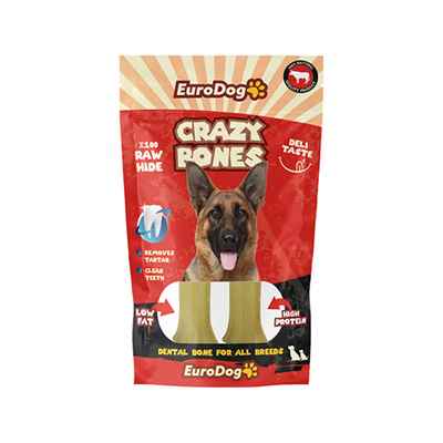 EuroDog Crazy Bone Pres Kemik 15 Cm 2 Li