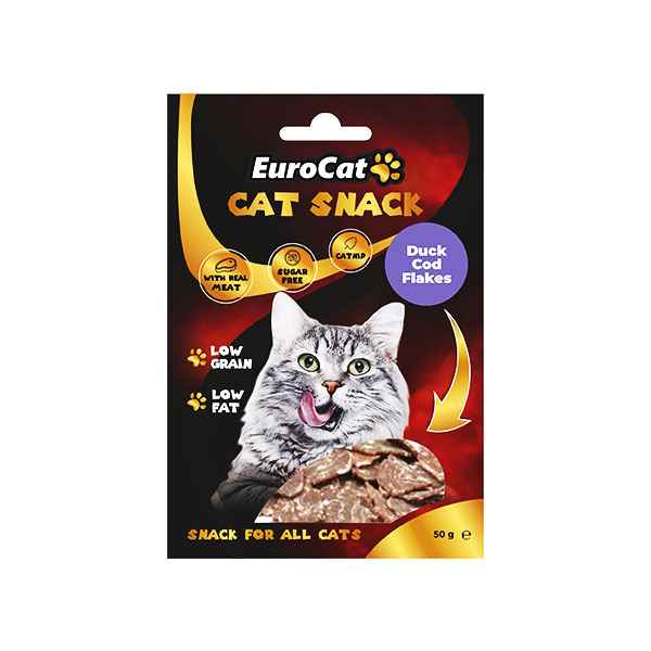 EuroCat Duck Cod Flakes Kedi Ödül 50 Gr