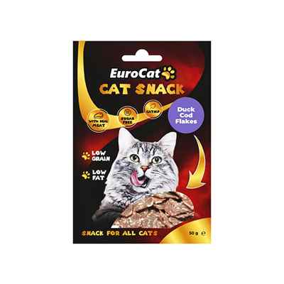 EuroCat Duck Cod Flakes Kedi Ödül 50 Gr