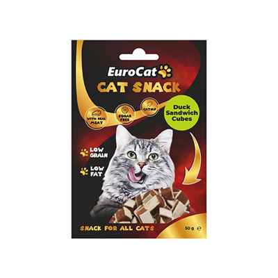 EuroCat Duck Sandwich Cubes Kedi Ödül 50Gr