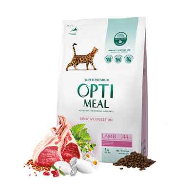 Optimeal Kuzu Etli Sensitive Digestion Kedi Maması 4 Kg