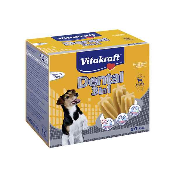 Vitakraft Köpek Naneli Diş Bakım 3 in 1s 4 x 120 g
