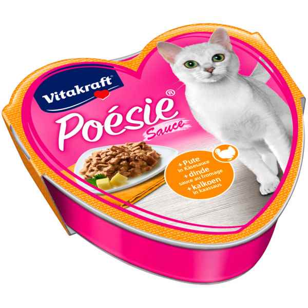 Vitakraft Poesie Yaş Kedi Mama Peynir Soslu, Hindi 85g