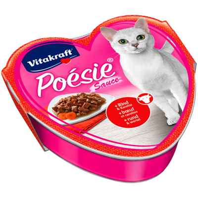 Vitakraft Poesie Yaş Kedi Mama Sığır+Havuç 85g