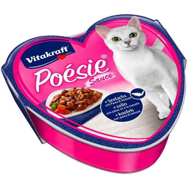 Vitakraft Poesie Yaş Kedi Mama Balık+Domates Sos 85g