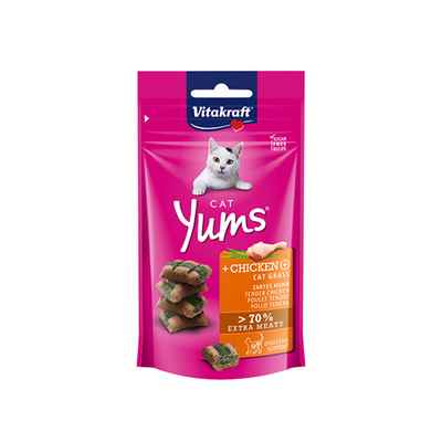 Vıtakraft Yum.Kedi Ödül Tavuklu-Kedi Otlu 40Gr