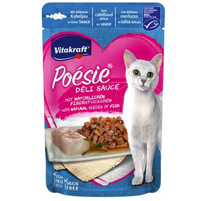 Vitakraft Poesie Deli Sauce Pouch Kedi Maması Morina Balıklı 85 G