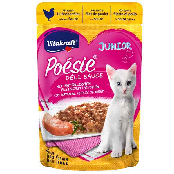 Vitakraft Poesie Deli Sauce Pouch Yavru Kedi Maması Tavuk Etli 85 G