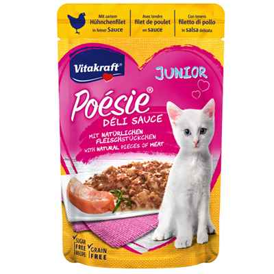 Vitakraft Poesie Deli Sauce Pouch Yavru Kedi Maması Tavuk Etli 85 G