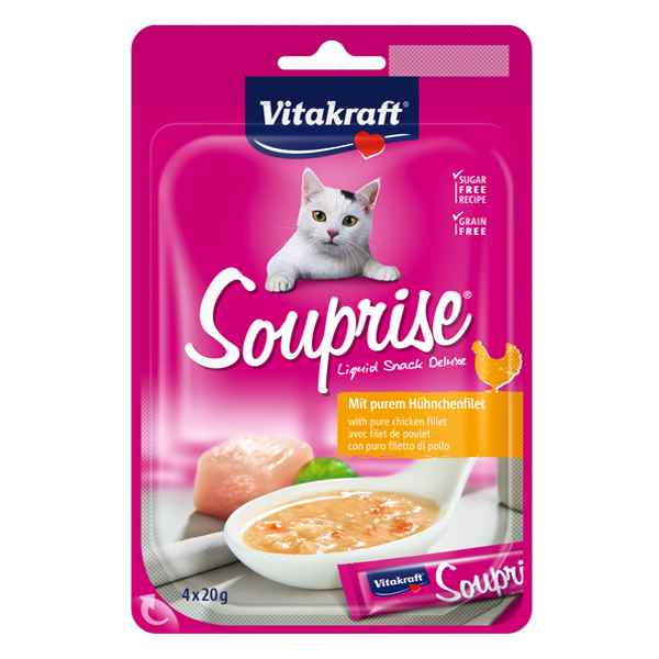 Vitakraft Kedi Sıvı Ödül Tavuklu Çorba (4x20G) 18