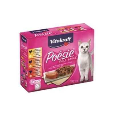 Vitakraft Poesie Delisauce Kedi Maması Seti Etli 85g 6+1