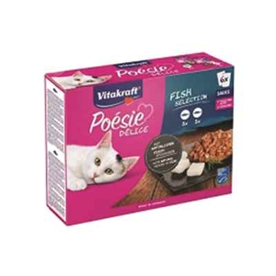 Vitakraft Poesie Delisauce Kedi Maması Seti Balıklı 85g 6+1