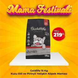 Goldlife Kuzu Etli Pirinçli Yetişkin Köpek Maması 15 Kg